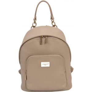 KALANKA-- Petit Sac &agrave; Dos Femme - Sac &agrave; Main Port&eacute; Epaule Fille Cuir PU - Mini Cartable Ville Poign&eacute;e Poche Fermeture Eclair Zip - Fashion Backpack Mode Jeune Tendance Chic Designer - Beige Taupe - Neuf