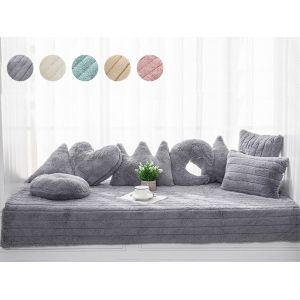 Housse de si&egrave;ge pour fen&ecirc;tre en baie, canap&eacute;, banc et rebord de fen&ecirc;tre - Lavable en machine - Neuf