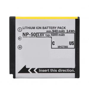 Batterie lithium-ion rechargeable NP-50 3,6 V 940 mAh 3,4 Wh pour Fuji F50FD F60 F75 F50FD F60 - Neuf