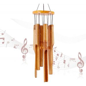 Mevronisshop-Rdutuok Carillon &Agrave; Vent Comm&eacute;moratif En Bambou &iquest; Grand Carillon &Agrave; Vent En Bois Pour Int&eacute;rieur Et Ext&eacute;rieur &iquest; Carillon &Eacute;olien De 81,3 Cm Pour Jardin, Cour, Terrasse Et D&eacute;coration D'int&eacute;ri - Neuf