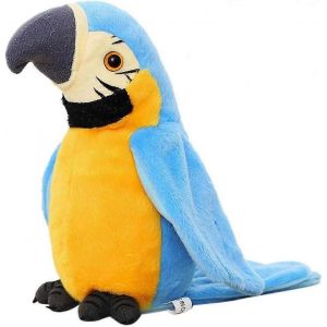 Mignon perroquet parlant jouet enregistrer Jouet en peluche interactif répétitif perroquet parlant agitant des ailes drôle - Neuf