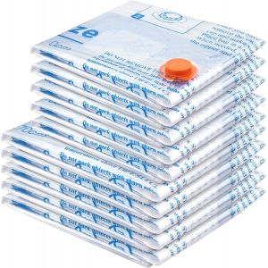 Lot de 10 Sacs Sous Vide-5 Jumbo et 5 Large-Sacs s pour Vêtements et Linge de Maison,Gain de Place - Neuf