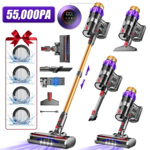 Aspirateur Balai, Aspirateur Balai sans fil 55000Pa/550 W, Autonomie Jusqu'&agrave; 70 Min, 2200mAh, Grande Capacit&eacute; de 1,8 L - Neuf