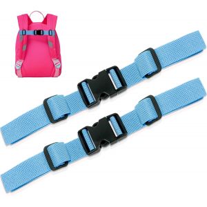 Jgd-Lot De 2 Sangles De Poitrine R&eacute;glables En Nylon Avec Fermeture Rapide - Sangle Antid&eacute;rapante Pour Sac D'&eacute;cole - Bleu - Sangle De Poitrine R&eacute;sistante Pour Le Jogging, La Randonn&eacute;e, L'ext&eacute;rieur - Neuf