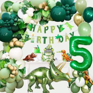 CAUC-Decoration Anniversaire Dinosaure 5 Ans, Anniversaire 5 Ans Deco, Ballon Dinosaure Anniversaire, Deco Dinosaure Anniversaire, Ballon 5 Ans Dinosaure Garcon - Neuf