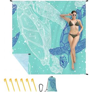 Ulteronixshop-Tapis De Plage 210 X 200 Cm, Imperm&eacute;able, Anti Sable, Couverture De Pique-Nique Pour Plage, Camping, Randonn&eacute;e, Pique-Nique - Neuf