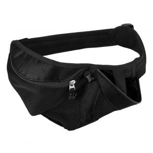 Sac banane antivol pour sports de plein air, course a pied, support pour telephone, bouteille d'eau, ceinture (noir) - Neuf