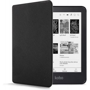 KALANKA-Forefront Cases Étui pour Kobo Aura Edition 2 (Modèle: N236-2016) - Mince et Léger, Fonction Automatique Veille/Réveil Intelligente Étui, Coque de Protection pour Kobo Aura Edition 2 - Noir - Neuf