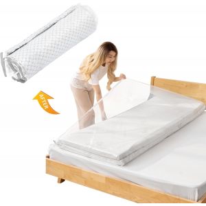 lbgwp60-Sac De Matelas Sous Vide Pour Matelas, Sous Vide, Housse De Matelas, Avec Double Fermeture Éclair, Protection Pour Matelas Réutilisable, Convient Aux Matelas Jusqu'À 200X100Cm - Neuf