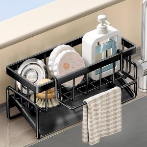 Chenquansarl-Organisateur D'évier En Acier Inoxydable Organisateur Evier Rangement Sous Evier Auto Drain Convient Pour Porte Eponge Evier Cuisine Rangement Et Organisation De Cuisine Organisateur Evi - Neuf