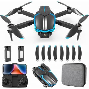 Drone Avec Camera 1080p Avec Moteur Sans Balais, Drone Pour Enfant Et Debutant Avec Vol De 36min, Quadcopter Rc Jouets Cadeaux Pour Enfants Anniversaire (Black) - Neuf