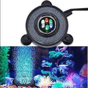 Led Aquarium Lumière Submersible¿55mmx20mm¿, Aquarium Sous-Marin De Lumière Rond Aquarium Barboteur Avec Changement De Couleur Automatique, Verser De L'extérieur, Jardin, Piscine, Étang - Neuf