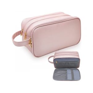 Trousse de toilette de voyage r&eacute;sistante &agrave; l'eau - Organiseur cosm&eacute;tique rose - Neuf