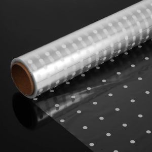 Rouleau Papier Transparent Fleuriste,40cm X 30m Papier Cellophane Papier Transparent Emballage &Agrave; Pois Pour Cadeaux Paniers Fleurs Artisanat - Neuf