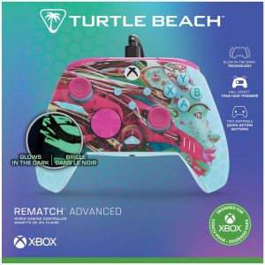 Turtle Beach Rematch Advanced Android Dream Manette de jeu filaire - Licence Xbox Series XS, Xbox One et PC avec Phosphorescent, Boutons Programmables, G&acirc;chettes, commandes audio et c&acirc;ble de 2.5 m - Neuf