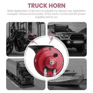Klaxon de train super puissant 300 dB pour camion, train, bateau, voiture, klaxon electrique simple, 12 V, etanche, pour moto - Neuf