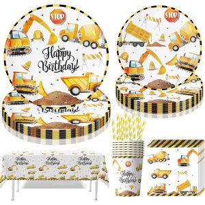 Kit Vaisselle Anniversaire,Party Set,Assiettes,Serviettes Et Gobelets,Décoration De Table,Décoration D'anniversaire,Assiette Carton Papier Tasses Serviettesr Nappe Pour Fête De Noël.[Y114] - Neuf