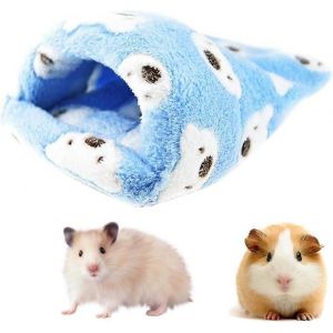 Nid Pour Animaux De Compagnie En Flanelle De Coton,Sacs De Couchage Pour Petits Animaux De Compagnie,Pour Cochon D'inde,Lapin Ou Animal De Compagnie,Super Chaud Et Confortable(Bleu) - Neuf