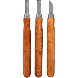 Ensemble D'outils De Sculpture Sur Bois,Ensemble De Menuiserie Pour D&eacute;butants,Charpentier De Sculpture Bricolage (3 Pi&egrave;ces) - Neuf