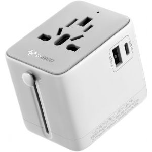 KALANKA-Adaptateur Prise Universelle avec USB C et USB A, Adaptateur Prise de Voyage vers Anglaise USA Japon Mexique Irlande Dubai, avec Protection Contre Les Surcharges Automatique et Blindage EMI - Neuf