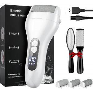 Checarzhn--No1-Râpe Électrique Professionnelle Pour Callosités Avec 3 Rouleaux De Rechange Pour Enlever Les Callosités Et Les Callosités - Neuf