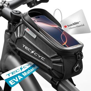 Subzonal-Sacoche De Cadre Velo C&ocirc;t&eacute; Avec R&eacute;flecteurs,Sacoche V&eacute;lo Avec &Eacute;cran Tactile Tpu, Imperm&eacute;able R&eacute;sistant Rayures Sacoche Guidon V&eacute;lo,Pour Smartphone Sous 7'', Vtt, V&eacute;lo De Route, V&eacute;lo &Eacute;lectriq - Neuf