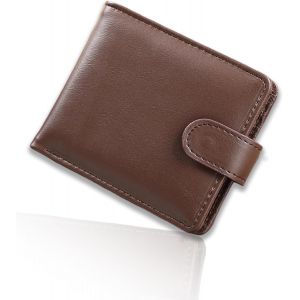 CMJAAGUR-Portefeuilles Pour Homme, Portefeuille En Cuir Avec Blocage Rfid, Porte-Cartes De Cr&eacute;dit, Compartiments Pour Billets, Cuir Souple S&ucirc;r, Poche &Agrave; Fen&ecirc;tre Et Pour Pi&egrave;ces De Monnaie, Caf[M1571] - Neuf