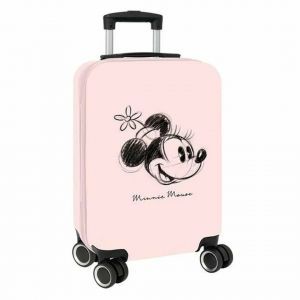 Valise Cabine Minnie Mouse B&eacute;b&eacute; Rose 20 pouces Chariot 4 Roues 51 cm 34,5 x 55 x 20 cm - Neuf