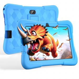 Tablette Tactile 7" Android 10 Pad &Eacute;ducative 2 + 16 Go (128Go Extensible) Contr&ocirc;le Parental 1,3+3MP avec Kid-Proof &Eacute;tui pour 3 &agrave; 12 - Bleu - Neuf
