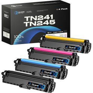 Tn241 Tn245 Lot De 4 Toners Compatibles Avec Brother Tn-241 Tn-245 Tn242 Tn246 Pour Brother Mfc-9332Cdw Mfc-9142Cdn Dcp-9020Cdw Dcp-9017Cdw Hl-3152Cdw Mfc-9140Cdn (4 Pack[ENC940483] - Neuf