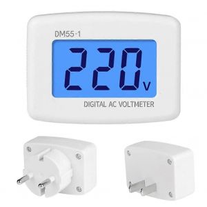 110-220V Testeur de tension Embase de compteur Multi-usage LCD Voltm&egrave;tre num&eacute;rique Enfichable Prise de voltm&egrave;tre avec r&eacute;tro&eacute;clairage - Neuf
