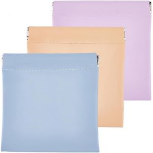 Pochettes En Cuir Pu &Agrave; Fermeture &Agrave; Pression Pour Sac &Agrave; Main Mini Trousses De Maquillage En Cuir Petit Porte Monnaie &Agrave; Pression Organisateur D'Accessoires Cosm&eacute;tiques De Voyage Pour Femmes - Neuf