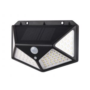 Lampe Solaire &Agrave; D&eacute;tecteur De Mouvement Avec 100 Led, 3 Modes D'&eacute;clairage Et &Eacute;tanch&eacute;it&eacute; Ip65 - Neuf