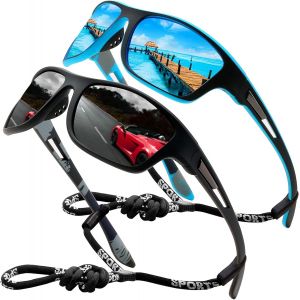 Subzonal-Sportive Lunettes De Soleil Hommes Femmes Polaris&eacute;es Anti-Uv Pour La P&ecirc;che Randonn&eacute;e Legere Incassable Cadre Enveloppantes Lunettes De Conduite De Nuit - Neuf