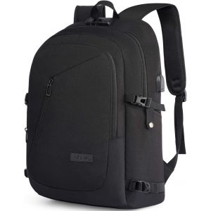 CHECARZHN--NO1-Sac À Dos Ordinateur Portable 17 Pouces Antivol Imperméable Homme Grande Capacité Pc Portable Avec Chargement Usb Sac À Dos De Voyage Affaires Pour Loisir Scolaire Collège - Noir - Neuf