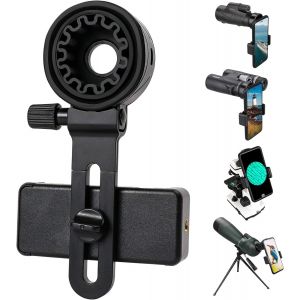 KALANKA-Adaptateur de téléphone Universel pour télescope - Compatible avec Jumelles, monoculaires, Microscope, Longue-Vue, télescope, Support de Smartphone - Compatible avec Presque Tous Les téléphon - Neuf