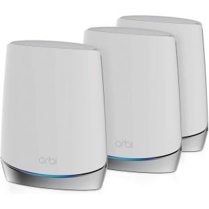lbgwp60-Système Wifi Mesh Tri-Bandes Orbi Wifi 6 Ax4200 (Rbk752), Wifi Jusqu'À 4.2 Gbit/S, Couvre Jusqu'À 525M² Et Plus De 40 Appareils, Pack De 3, Un Wifi Partout Dans La Maison, Idéal Murs Épais - Neuf