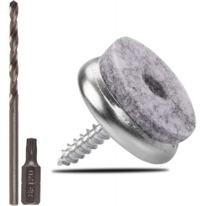 Patins en Feutre avec Vis 28mm/1.1inch,24 Patin Chaise avec Douille Torx et Foret,Protection Pied de Chaise,Haute qualité et durabilité - Neuf