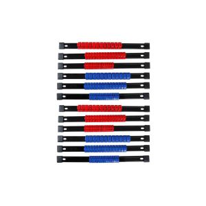 Ensemble de 12 rails de rangement pour douilles avec clips, solution de rangement d'outils murale - Neuf