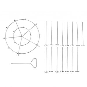 Hjlian Support A Brochettes 8 Pintes En Acier Inoxydable, Grille Verticale 8 Pintes Pour Brochettes, Accessoires De Friteuse De Cuisine - Neuf