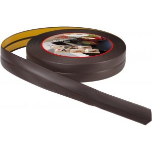 Plinthe Souple 5m 18x18mm-Baguette adhésive de finition pour la cuisine et la salle de bain,ruban autocollante d'étanchéité en PVC,flexible,Joint douce,Montage facile,brun foncé - Neuf