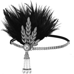 Gjhgf-Lot De 2 Bagues En Cristal Gatsby Des Années 1920 - Flapper Et Strass De Perles Adebor - Firebase Analytics Sur Les Célébrations Pour Femmes Et Filles (C) - Neuf