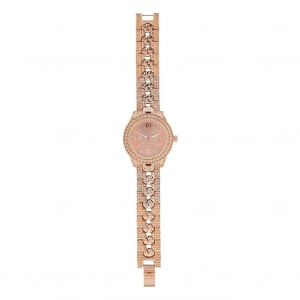 Femmes &Agrave; La Mode Femme Analogique Quartz Strass Montre Alliage Bande Montre-Bracelet Or Rose - Neuf