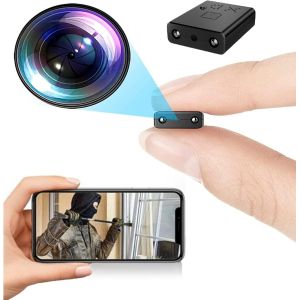 Petite caméra de sécurité sans Fil WiFi cachée, Mini caméra de Nounou pour Animal Domestique, Chien, bébé, intérieur et extérieur, télécommande 1080p, Portable, Application pour téléphone.[G541] - Neuf
