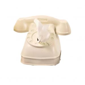Boîte à mouchoirs de téléphone à l'ancienne Boîte à mouchoirs drôle de style européen A - Neuf