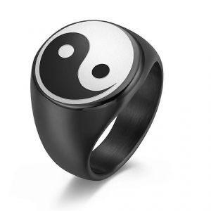 Tai Chi Yin Yang Symbole Bague De Style Chinois En Acier Inoxydable Chevalière Doigt Pour Hommes Punk Rock Bijoux Cadeau De Mariage - Neuf