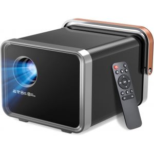 CHECARZHN--NO1-Vidéoprojecteur 4K, Autofocus/Keystone Mini Projecteur Intelligent,Bluetooth Pour La Maison/L'Extérieur,Natif 1080P 400 Ansi,Wifi 6,Projecteur Portable 16000 Lumens Et Zoom Et Pour Tél - Neuf
