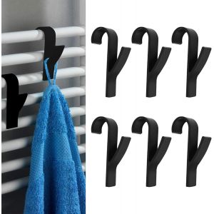 10 Pièces Crochet à Serviettes pour Radiateur Sèche-Serviette-Rond pour Salle de Bain et Cuisine - Neuf