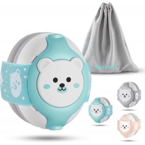 Mdy-Casque Anti-Bruit Pour Bébés De 0 À 36 Mois Avec Réduction Du Bruit De 25 Db, Design D'ours Et Bandeau Réglable, Cache-Oreilles Antibruit Avec Sac De Transport, Certifiés Ce, Cpc Et Rohs - Neuf