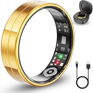 Bague Intelligente Ultra Fine 2025, Surveille La Fréquence Cardiaque 24h/24, 7j/7, Le Sommeil, La Température Corporelle, Etc. Anneaux Pour Hommes Et Femmes, Sans Frais D'abonnement, Android Ios - Neuf